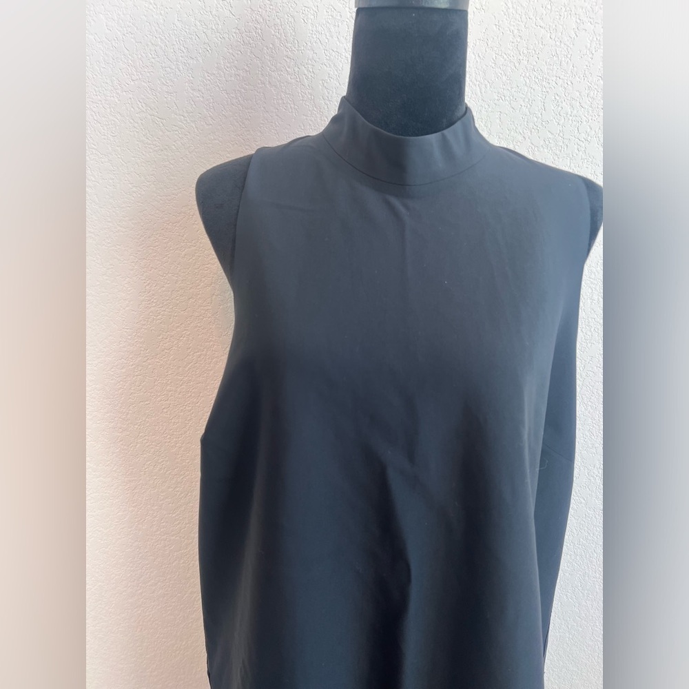 Athleta Mock Neck Tunic Performance Dress In Black Size LP - Picture 3 of 12